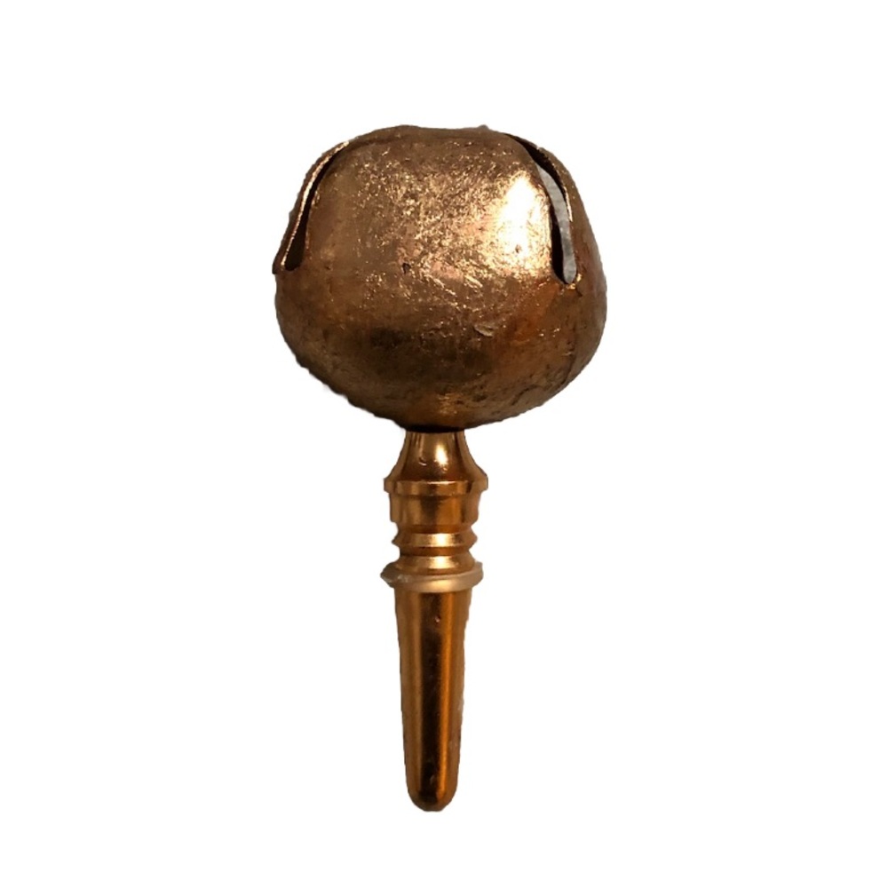 Copper Style Plated Metal Jingle Bell Wine Stopper Christmas Unbranded